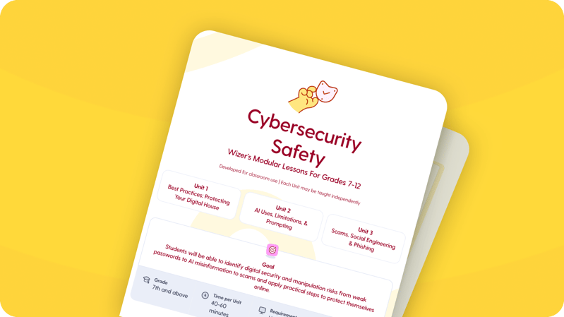 Free Cybersecurity Teacher Lesson plan