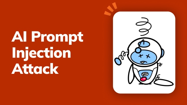 What is an AI prompt injection attack security training graphic