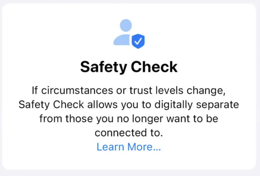 iOS16 Safety Check Tool